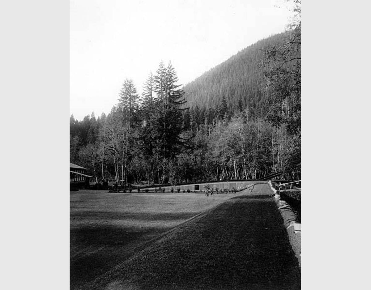 Portion of grounds, Sol Duc Hot Springs resort (CURTIS 348).jpeg